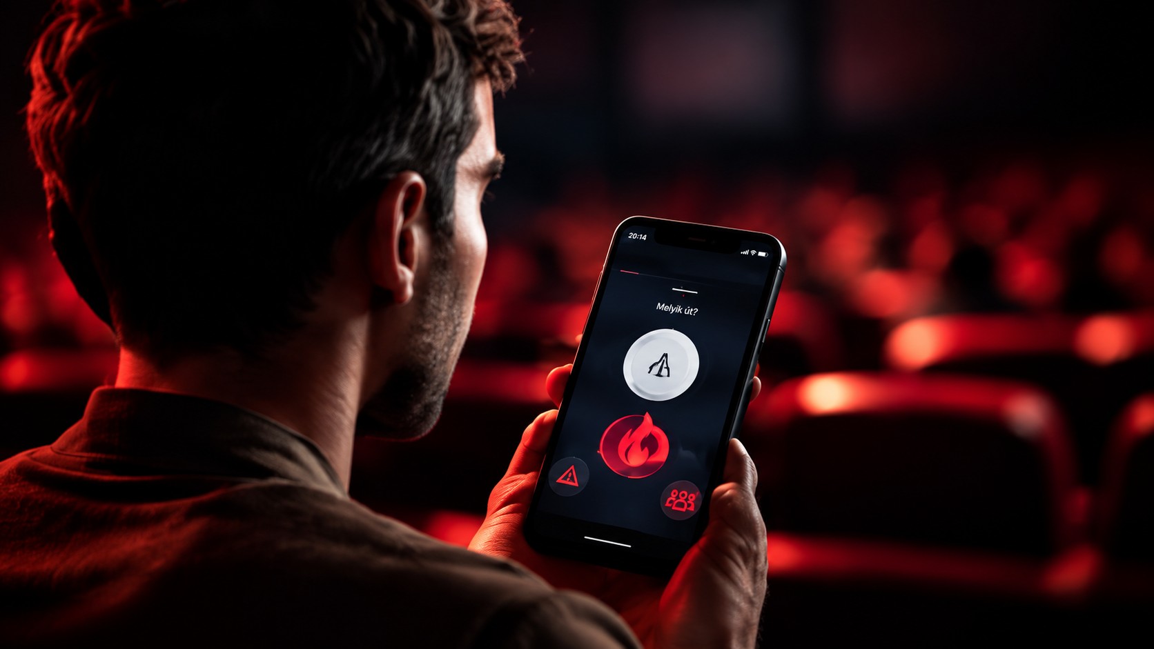 Szavazás mobiltelefonon a moziban